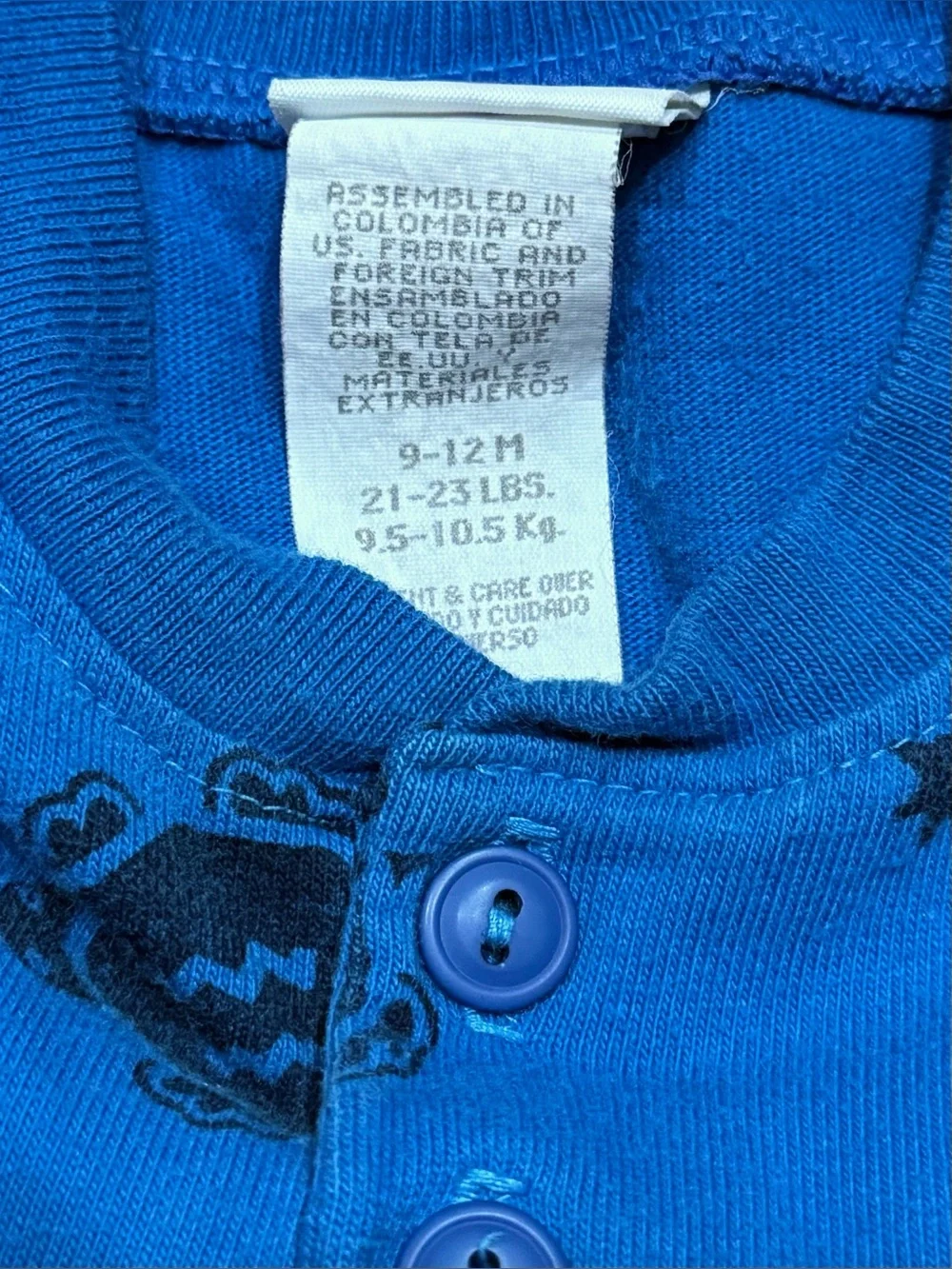 Vintage 90s Carter’s Baby Boy Shorty Romper Size 9-12 Months Blue Frog Turtle